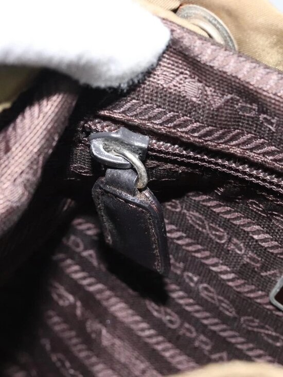 PRADA Backpack Nylon Khaki Silver Auth main image 11